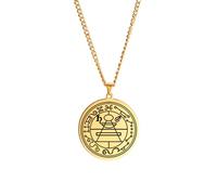 ZIAFRPN Protection Secret Sceau de Salomon Bijoux Richesse Fortune amulette Pendentif Collier Collier Talisman