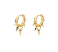 ZIAFRPN Punk Spike Rivet Pendientes de aro Para Mujer Pendientes Huggie Pendiente de Ear Cuff Piercing Accesorios de joyería gótica Regalos de Moda