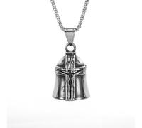 ZIAFRPN Rétro Argent Couleur Punk Style Cloche Pendentif personnalité dominateur Moto équitation Rock Party Accessoires