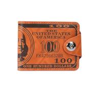 ZIAFRPN Retro Business Dollar Folding Card Clip Multi-Carte Permis de Conduire Multi-Fonctionnel PU Homme Short Wallet