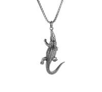 ZIAFRPN Rétro Gothique Crocodile Animal Pendentif Collier Homme personnalisé Punk Hip Hop Cool Street Party Bijoux félicitations Cadeaux