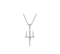ZIAFRPN Rétro Poséidon Trident Pendentif harpon Collier adapté à la personnalité des Hommes Charme Punk Tendance Bijoux décontractés