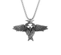 ZIAFRPN Rétro Punk Gardien Ange Ailes Pendentif Collier pour Hommes Femmes Mode Bijoux Porte-Bonheur Cadeau