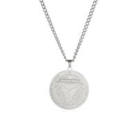 ZIAFRPN Rétro Sceau de Salomon Bonne Chance Richesse carrière Colliers Ronds Protection septième Pentacle de Saturne amulette breloque Bijoux