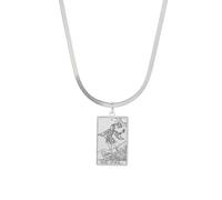 ZIAFRPN S Tarot The Fool Pendentif Serpent Chaîne en os à la Mode Bijoux minimalistes personnalisés