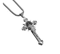 ZIAFRPN Saint St Benoît Jésus Croix Pendentif Collier Hommes et Femmes Religieux Chrétien Holic Amulette Bijoux félicitations Cadeaux