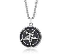 ZIAFRPN Sceau DE Lucifer, Lucifer Sigil, Mieux pour RÉGNER en Enfer Pendentif Collier pour Hommes AZAZEL Abaddon BERLIAL Beelzebub Lucifer Samael