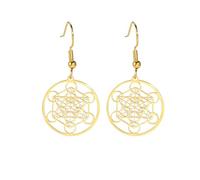 ZIAFRPN Sept Archanges Amulette Boucles d’Oreilles Métatron Symbole Sceau de Salomon Boucles d’Oreilles Kabbale Protection Bijoux