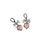 ZIAFRPN Sweet Cool Harajuku Love Coeur Boucles D’Oreilles pour Femmes Filles Cadeaux Y2k Punk Bowknot Boucles d’Oreilles Coréen Accs Accessoires Coréens