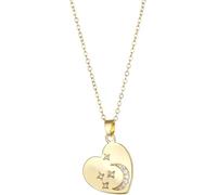ZIAFRPN Sweet Moon Star Coeur Pendentif Colliers En Acier Inoxydable Pour Femmes Coréen Romantique Mariage Fête Bijoux