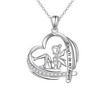 ZIAFRPN « Toujours dans Mon cœur » Amour Fleur fée Ange Dame Collier Mode Revenu Charme Fille Amant Cadeau