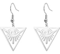 ZIAFRPN Tous Voir Oeil Triangle Boucle D’Oreille Bijoux Populaires pour Hommes Femmes Fête Charme Cadeau Accessoires Gothique Sorcière Hippie