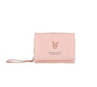 ZIAFRPN Transfrontalier Femmes Petit Portefeuille en Cuir Porte-Monnaie Portable 2-en-1 Fermeture éclair Trois Plis Sac de Carte Sac de Rangement intégré