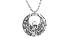 ZIAFRPN Vintage Ancienne Égypte Mythologie Ailes Déesse Isis Pendentif Collier Amulette Égypte Breloque Bijoux Cadeaux