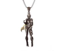 ZIAFRPN Vintage Armor Warrior Woman Pendentif Collier pour Hommes Unique Street Rock Party Personnalité Punk Bijoux Cadeau d’anniversaire félicitations cadeaux