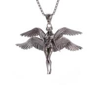 ZIAFRPN Vintage Design Ailes Saint Ange Pendentif Collier pour Hommes Femmes Collier amulette Accessoire Bijoux Cadeau félicitations Cadeaux