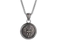 ZIAFRPN Vintage égyptien scarabée Oeil d’Horus Patronus médaille Pendentif Collier pour Hommes Femmes Punk Lucky amulette Bijoux
