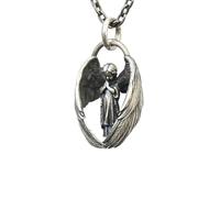 ZIAFRPN Vintage Exquis Praying Cherub Pendentif Ange Collier adapté aux Hommes et aux Femmes Punk Bijoux Cadeaux félicitations Cadeaux