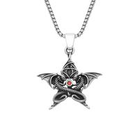 ZIAFRPN Vintage Flying Dragon Collier Pentagramme Pendentif Collier pour Hommes Mode Amulette Bijoux Cadeaux