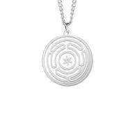 ZIAFRPN Vintage Hécate Roue Strophalos Hécate Symbole Pendentif Collier Sorcellerie Pouvoir Magique déesse Kabbale amulette Bijoux