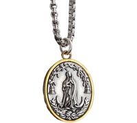 ZIAFRPN Vintage Holic Style médaille Pendentif Collier pour Hommes Femmes église Porter prière Bijoux amulette Cadeau félicitations Cadeaux