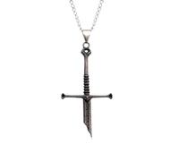 ZIAFRPN Vintage Narsil Broken Sword Collier pour Hommes Femmes Moveis Bijoux Cosplay Cool Punk Épée Pendentif Collier Cadeau