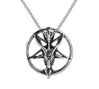 ZIAFRPN Vintage Punk chèvre crâne Collier Pentagramme Pendentif pour Hommes Unique Mode amulette Bijoux Cadeaux