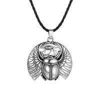 ZIAFRPN Vintage Slave Bijoux Femmes Hommes Scarabée Pendentif Collier Oeil d’Horus Corde Chaîne Egyptienne Protection Amulette Cadeau