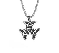 ZIAFRPN Vintage Viking Celtique Noeud Trinity Pendentif Collier pour Hommes Femmes Sorcière Irlandaise Noeud Lucky Nordic Amulette Bijoux Cadeau félicitations Cadeaux