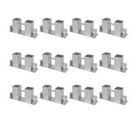 Ziaphsol Aide d'empilage du Bois de Chauffage en Acier galvanisé 12 pièces, Dimensions 340 x 100 x 150 mm, Support de Rangement pour Bois, idéal pour Stockage sécurisé, aération optimale
