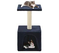 Ziaphsol Arbre à Chat avec griffoir en sisal 55 cm Bleu foncé pour Jeu, Repos et Escalade, Niche et Plateforme Confortable, idéal pour intérieur, Salon, Chambre ou Appartement