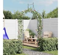 Ziaphsol Arche de Jardin en Fer Vert foncé pour Plantes grimpantes pergola tonnelle Support de Roses vignes et lierres Structure décorative extérieure idéale pour Patio terrasse et Jardin