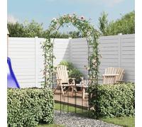 Ziaphsol Arche de rose en fer avec treillis - Pour plantes grimpantes - Résistant aux intempéries - Noir - Pour terrasse, balcon, passage