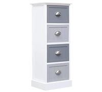 Ziaphsol Armoire d'appoint en bois massif Paulownia 35 x 30 x 90 cm, commode, buffet, buffet, buffet, buffet, meuble bas avec 4 tiroirs, espace de rangement pour chambre à coucher, salon, couloir et