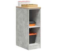 Ziaphsol Armoire de rangement de garage - Gris béton - Bois massif de pin - 30 x 51 x 85 cm - 2 compartiments de rangement - Atelier - Entrepôt - Organiseur - Armoire industrielle pour outils