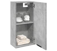 Ziaphsol Armoire de Salle de Bain Murale Gris béton 32x20x67 cm avec Porte Suspendue Rangement pour lavabo Vasque Commode encastrée