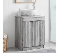 Ziaphsol Armoire de Salle de Bain Sonoma Gris 54 x 41 x 70 cm avec Rangement, Meuble lavabo Moderne, Placard encastré, Porte étagère Suspendue, idéal pour WC, Douche, buanderie