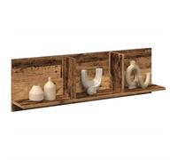 Ziaphsol Armoire murale, 100 x 16,5 x 30 cm, aspect bois vieilli, étagère murale pour salon, chambre à coucher, vitrine suspendue peu encombrante