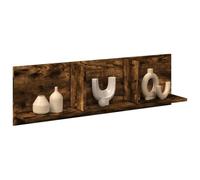 Ziaphsol Armoire murale 100 x 16,5 x 30 cm, en bois de chêne fumé, étagères murales flottantes pour salon, chambre à coucher, étagères suspendues peu encombrantes