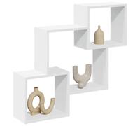 Ziaphsol Armoire murale 78 x 18 x 71 cm, blanche, en bois dérivé du bois, montage mural, vitrine suspendue peu encombrante, idéale pour le salon, la chambre à coucher, la cuisine, espace de rangement