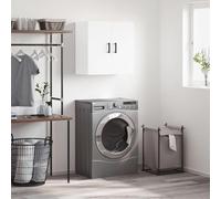 Ziaphsol Armoire Murale Blanche 60x31x60 cm en Bois d'ingénierie, Meuble de Rangement Pratique pour Chambre, Salon ou Cuisine avec Espace d'affichage, Facile à Suspendre et à Assembler
