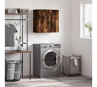 Ziaphsol Armoire murale en bois de chêne fumé 60 x 31 x 60 cm - Armoire suspendue avec espace de rangement pour cuisine, garde-manger ou salon - Étagère polyvalente