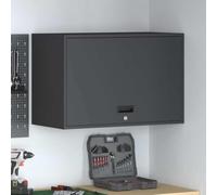 Ziaphsol Armoire Murale pour Garage Anthracite 80 x 40 x 53 cm en Acier Robuste avec Serrure à clé, Rangement sécurisé, Porte basculante, idéal pour Atelier, Garage ou Espace de Stockage Moderne