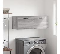 Ziaphsol Armoire Murale Sonoma Gris 100x36,5x35 cm Bois d'ingénierie Meuble Rangement Pratique pour Chambre Salon Cuisine Bureau et Salle de Bain