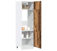 Ziaphsol Armoire réfrigérée en Bois Ancien Lyon 60 x 57 x 207 cm avec étagères, Porte, Rangement Cuisine pour Salle à Manger ou Salon, Facile à Nettoyer et Stable