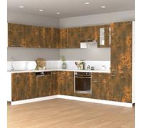 Ziaphsol Armoire Suspendue Lyon Chêne fumé 60 x 31 x 40 cm Bois d'ingénierie Meuble de Cuisine Rangement avec Porte Rabattable pour Salle à Manger Salon ou cellier