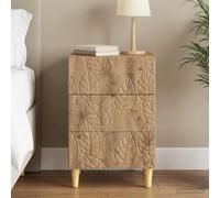 Ziaphsol Artisan Oak Bedside Table 43 x 39.5 x 66.5 cm Modern Scandinavian Nightstand with Drawers for Bedroom Living Room Durable Wood Finish