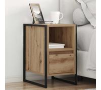 Ziaphsol Artisan Oak Nightstand 39.5 x 30 x 50 cm Industrial Style Bedside Table with Drawer Modern Bedroom Furniture for Living Room Or Dormitory