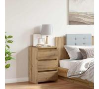 Ziaphsol Artisan Oak Nightstand 40x35x62.5 cm Wooden Bedside Table with Storage Modern Scandinavian Design Bedroom Or Living Room Furniture for Adults and Children