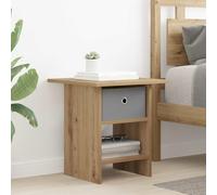 Ziaphsol Artisan Oak Nightstand 41 x 40 x 45 cm Modern Wooden Bedside Table with Drawer and Shelf for Bedroom Living Room Contemporary Decor